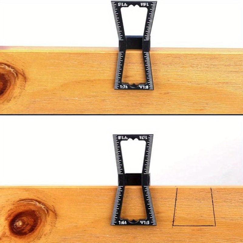 Dovetail Marking Guide - 1pc ダブテールマーカーガイドダブテール作成テンプレートマーキング定規アルミ合金ダブテールゲージガイド 1:5 1:8 スロープを特徴としています