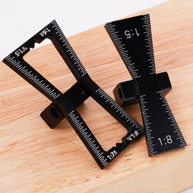 Dovetail Marking Guide - 2個のアリ溝マーカーガイド、アリ溝マーキングジグ正確な木製アリ溝ツール、1:5、1:6、1:7および1:8のスロープ付きアリ溝ガイド