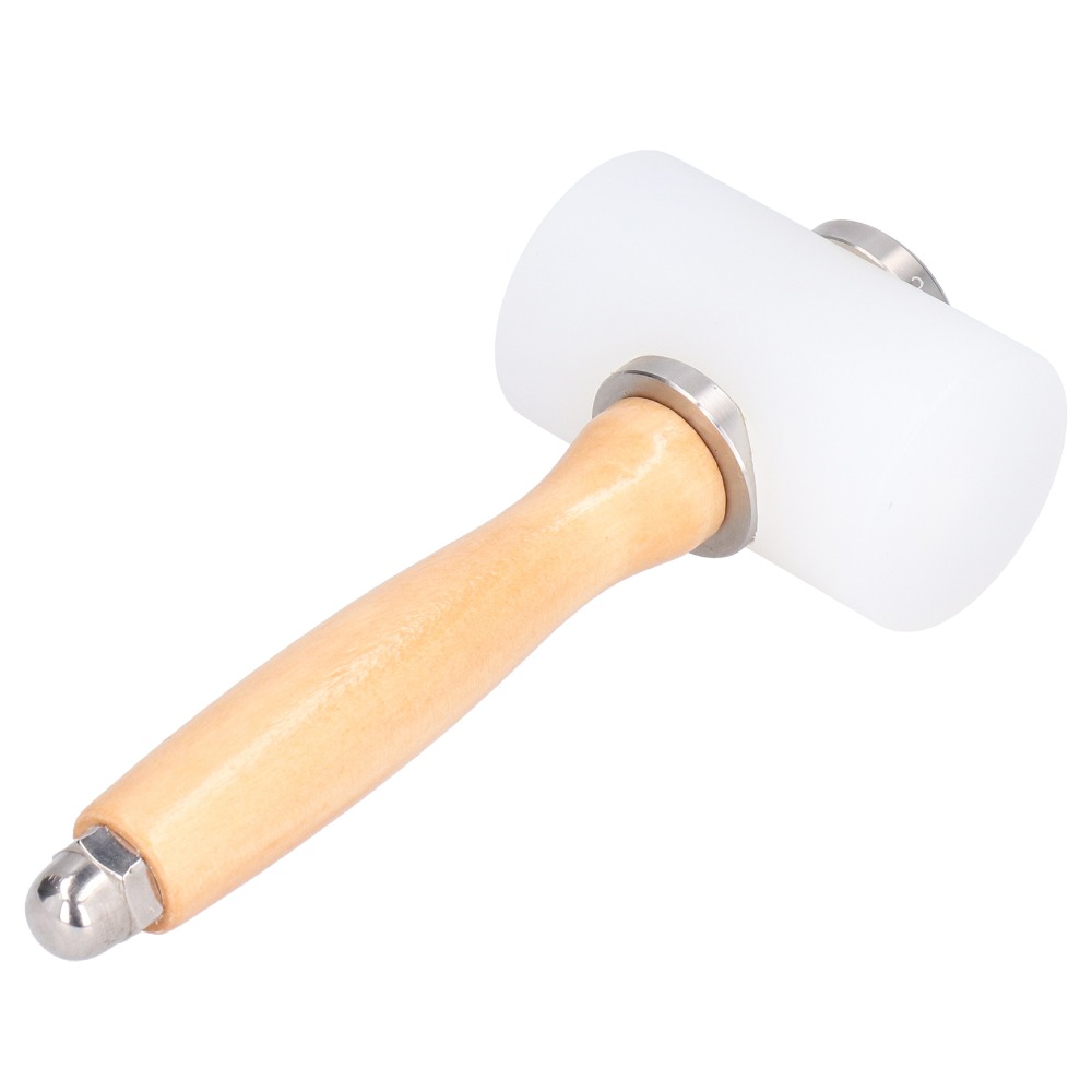 Mallet Wood Carving - 長さ19cm レザークラフトハンマー 異なる色のハンドル 木製ハンドル ナイロン製クラフトマレット レザー刻印ツール