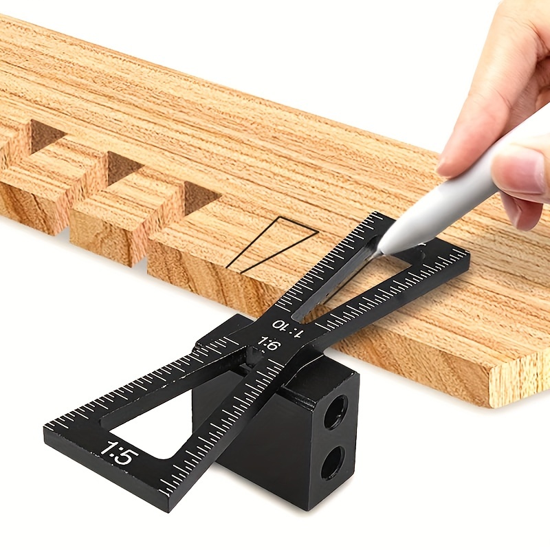 Dovetail Marking Guide - 1:5-1:6 1:8-1:10 アルミ製ダブテールマーカー ダブテールジグガイド 精密木工接合用 ダブテールマーキングゲージテンプレート