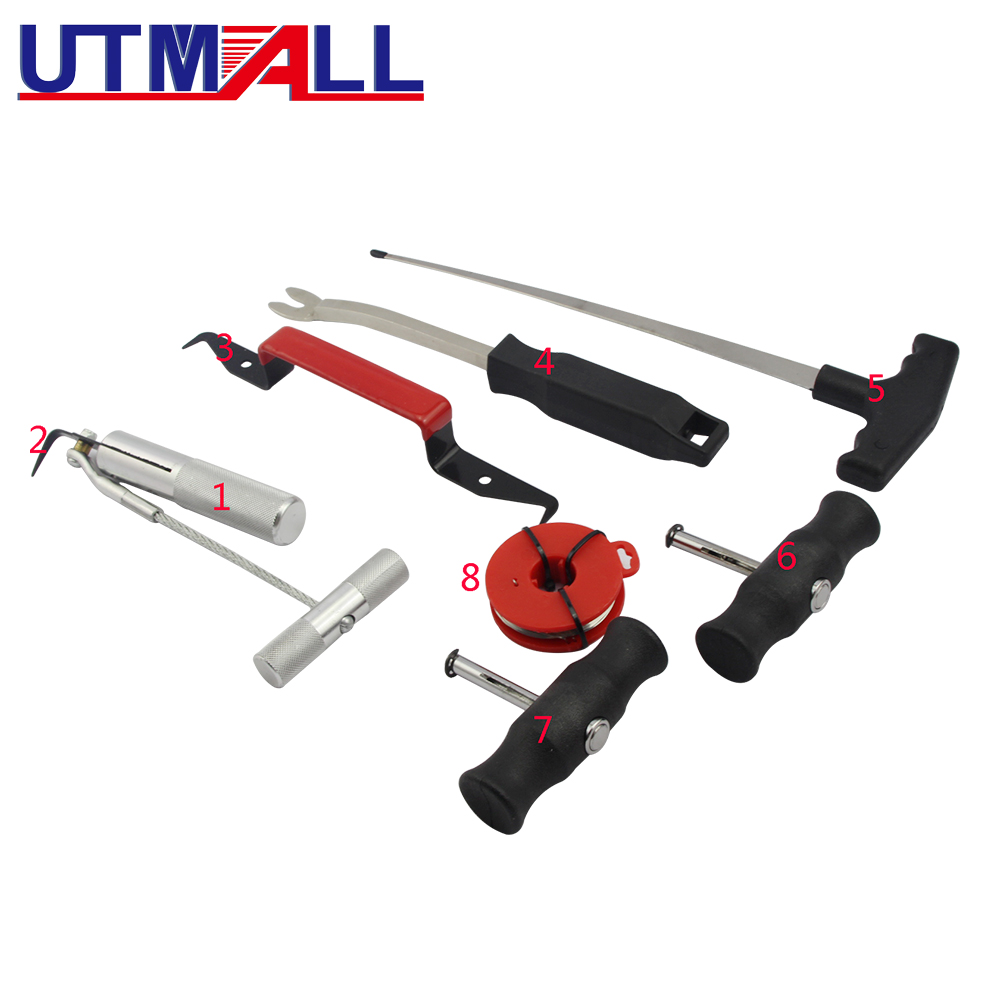 Workshop Tools Automotive - 7個入り 車用フロントガラス交換キット 自動車ガラス取り外しツール 自動車整備工場向け