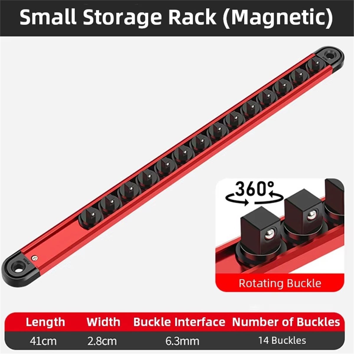 Workshop Tools For Sale - 828メガセール マグネット式ソケットオーガナイザーレールバー ツールラック 壁掛けソケットラック ガレージ/作業場用 ソケットレンチ収納