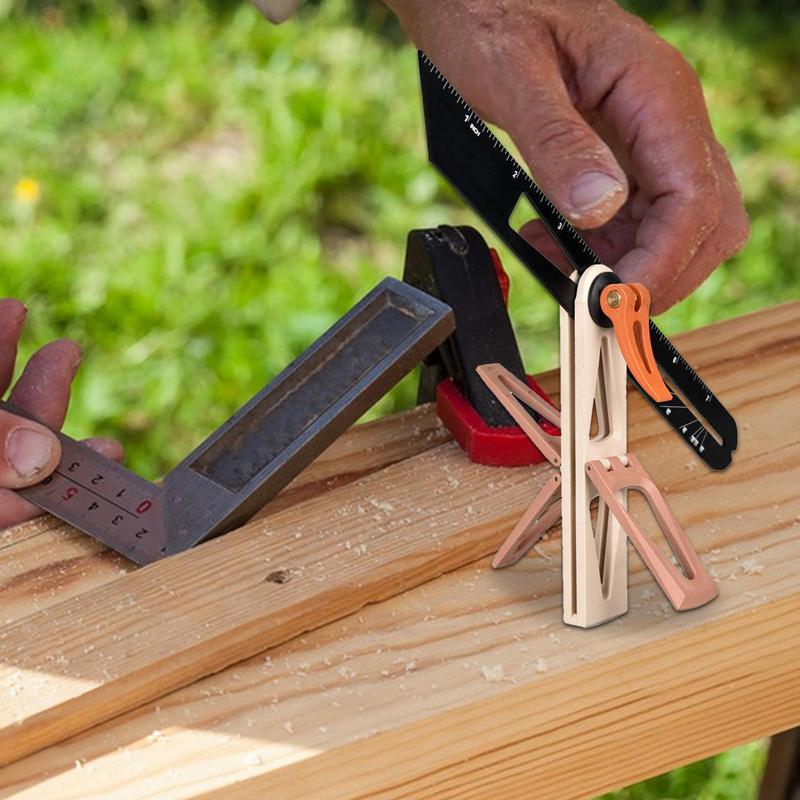 Dovetail Marking Guide - 木工用ダブテールマーカーガイド、木工修理用マーキングTベベル角度ファインダー、スライディングゲージ、分度器、スクライバー