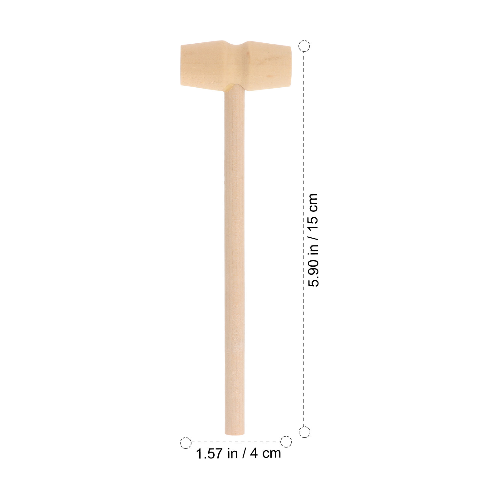 20個入り 子供用木製ミニマレット 未完成の無垢ハンマー 赤 - Mallet Wood Carving のレビューと価格