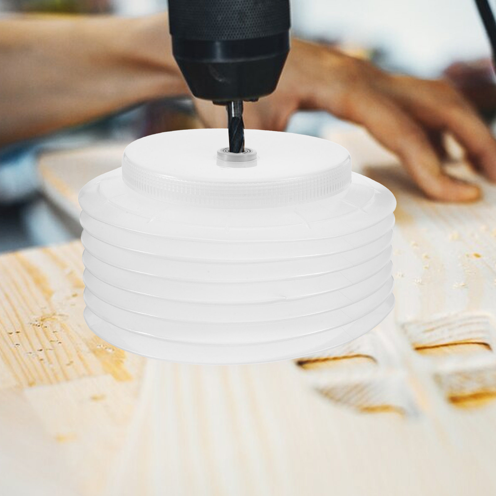 ホールソー、テーブルソー、グラインダー用ドリル集塵カバー 1 - Tools For Home Workshop のレビューと価格