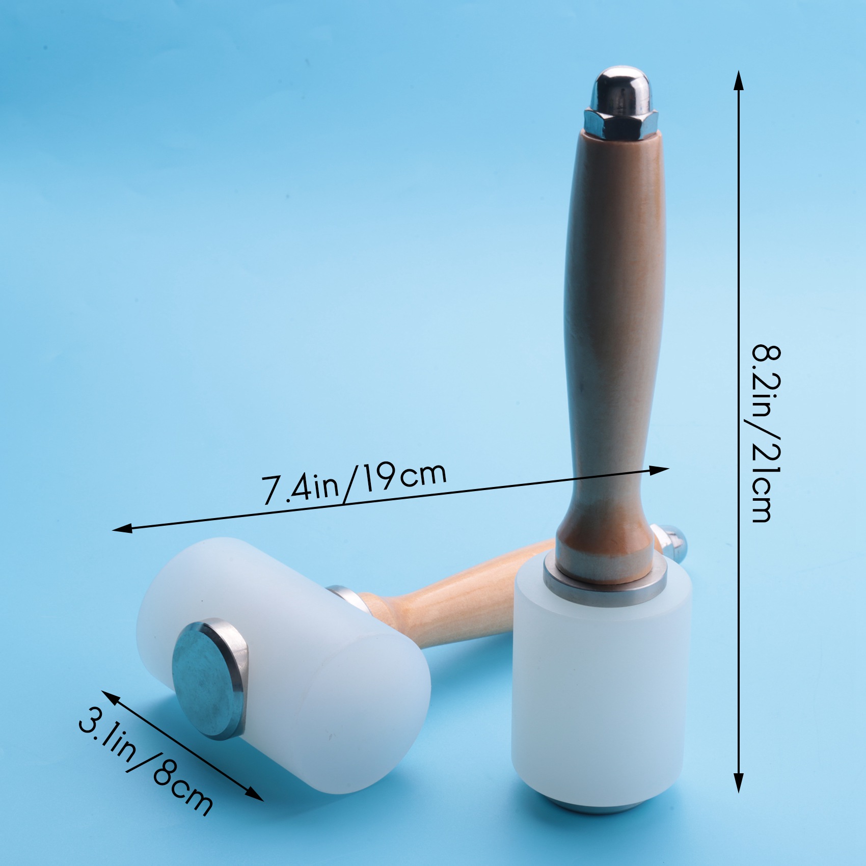 A84X-2 個革彫刻ハンマー、革マレット、木製ハンドルナイ - Mallet Wood Carving のレビューと価格