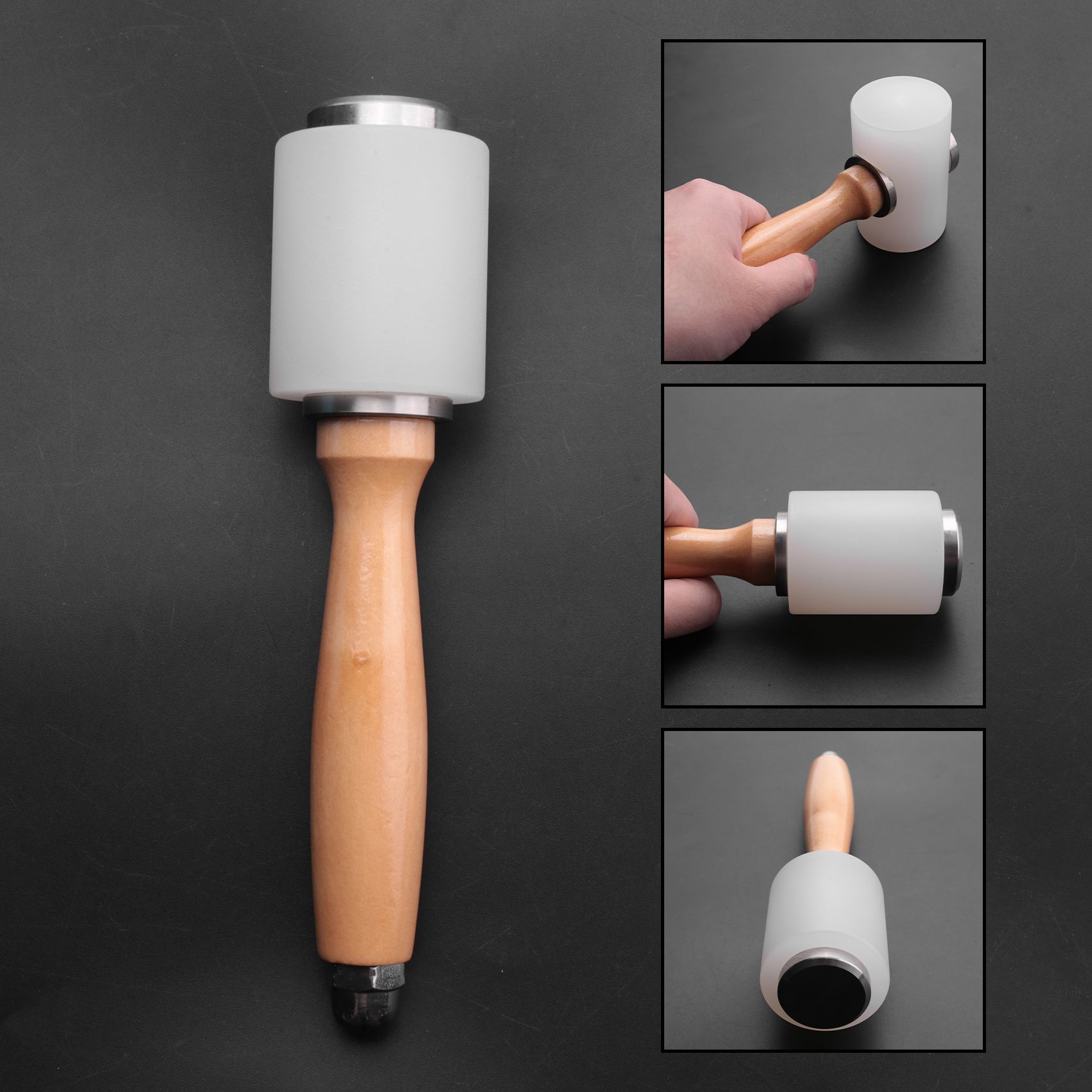 A84X-2 個革彫刻ハンマー、革マレット、木製ハンドルナイ - Mallet Wood Carving のレビューと価格