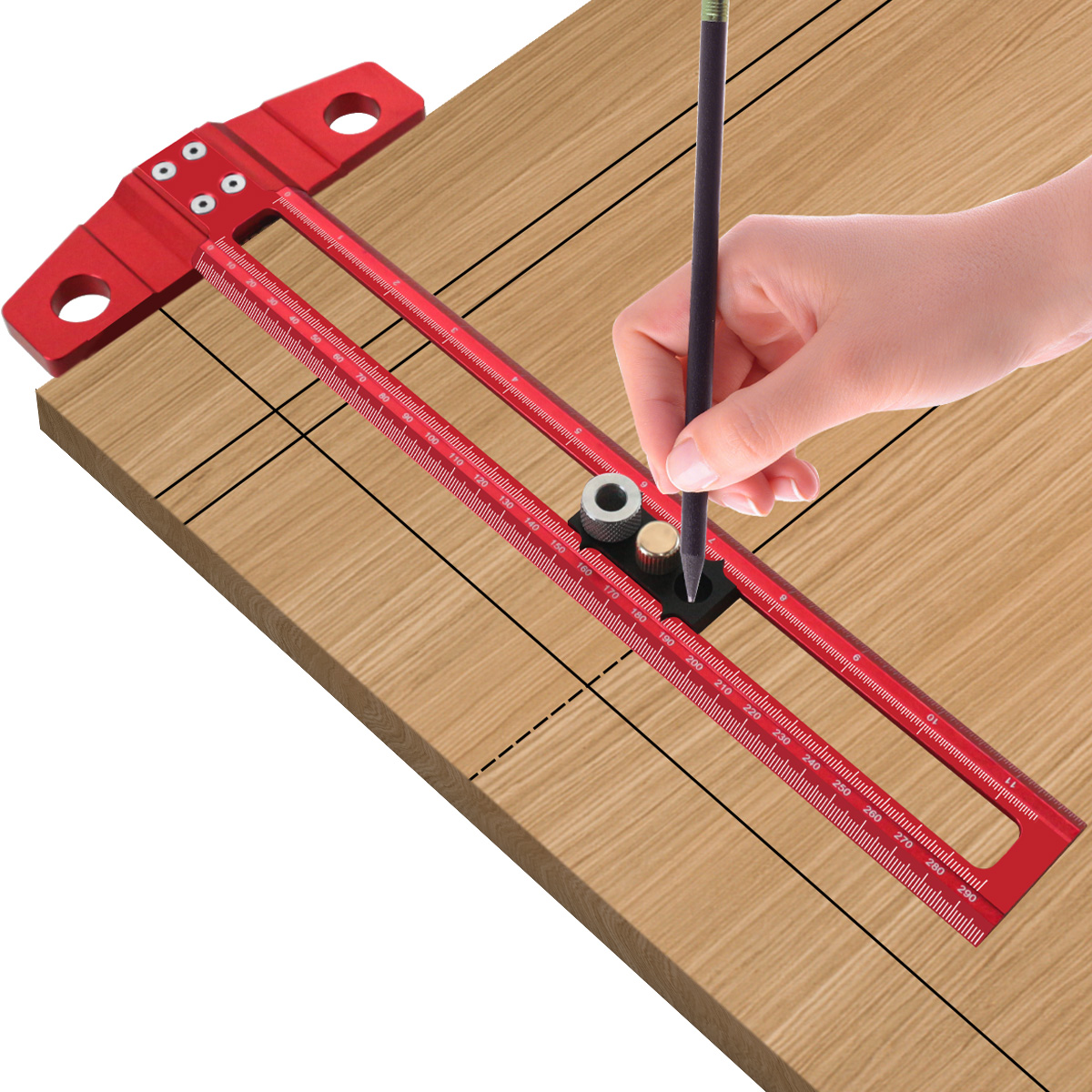 2 in 1木工用穴あけ位置決めTスクエア、アルミ製マーキン - Dovetail Marking Guide のレビューと価格