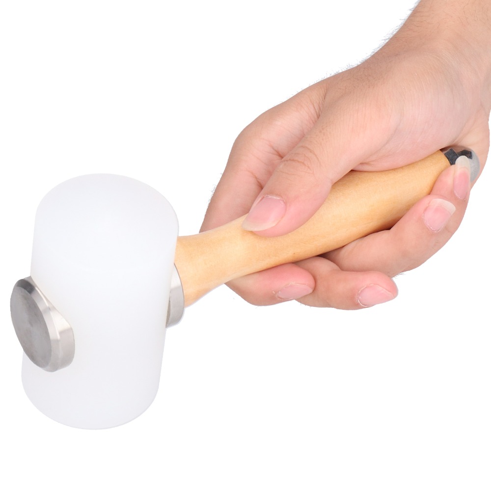 長さ19cm レザークラフトハンマー 異なる色のハンドル 木 - Mallet Wood Carving のレビューと価格
