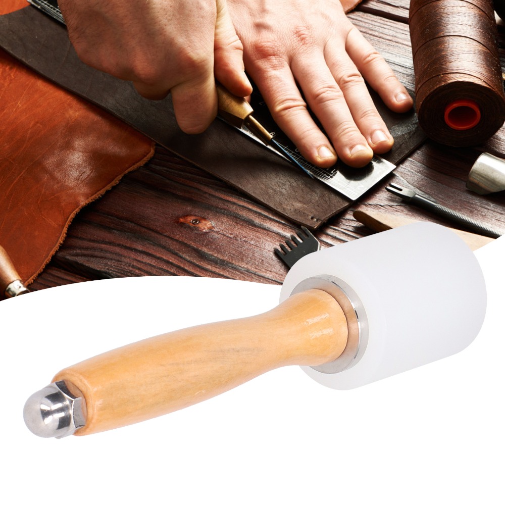 複数の素材を使用した革細工用ハンマー、様々な色、長さ21cm - Mallet Wood Carving のレビューと価格