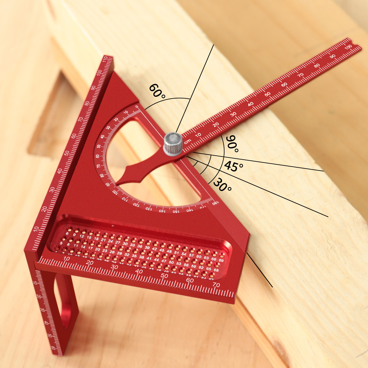 3D 調整可能な大工正方形分度器 180 度クイックマーキン - Dovetail Marking Guide のレビューと価格