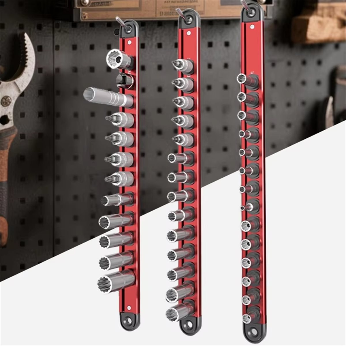 828メガセール マグネット式ソケットオーガナイザーレールバ - Workshop Tools For Sale のレビューと価格